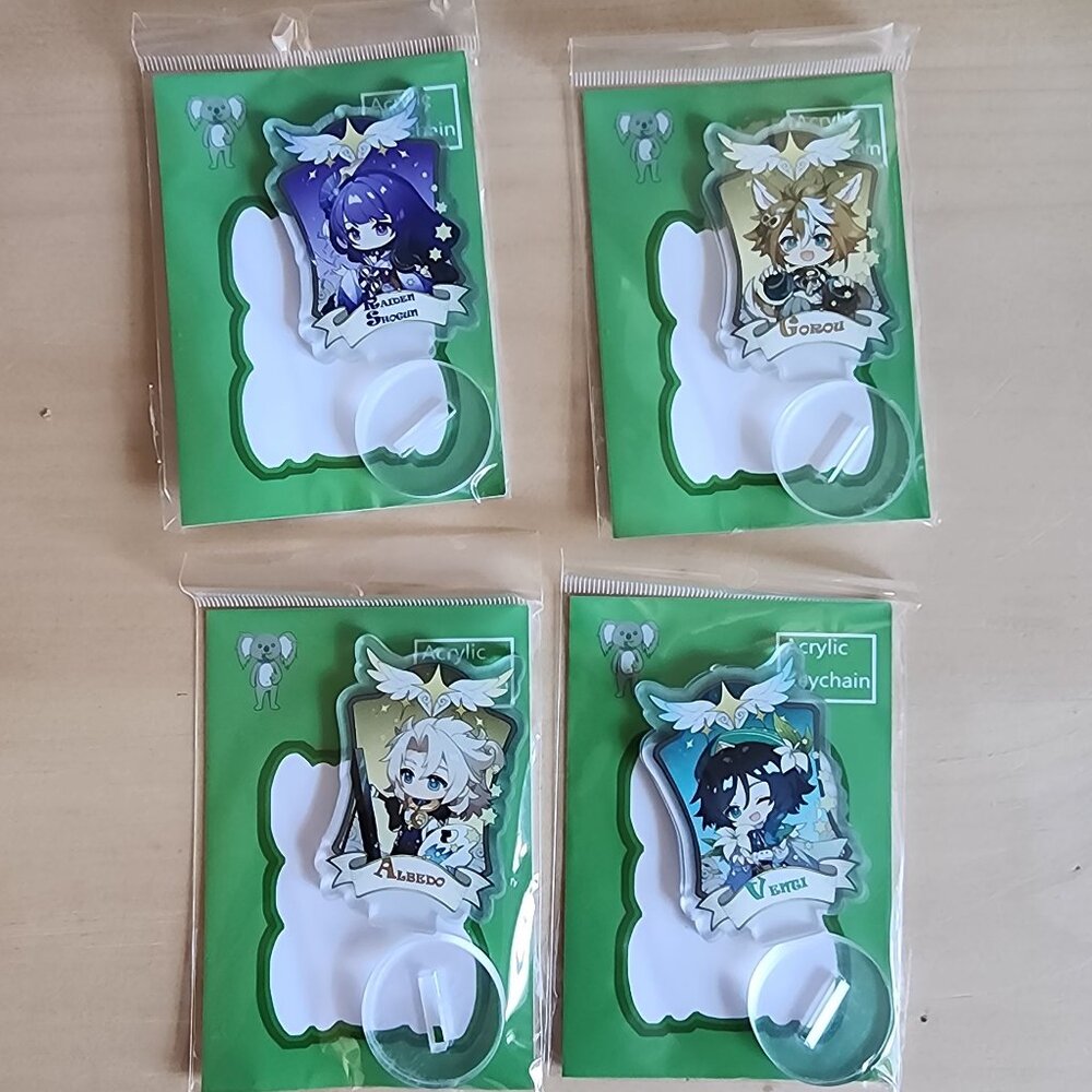 Fan Art‎ Genshin Impact Acrylic Stands Raiden Shogun Gorou Albedo & Eula